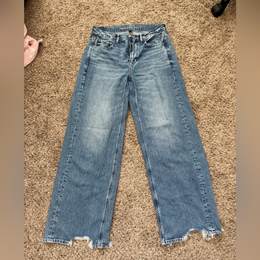 American Eagle Outfitters Medium Blue Wide Leg Jeans